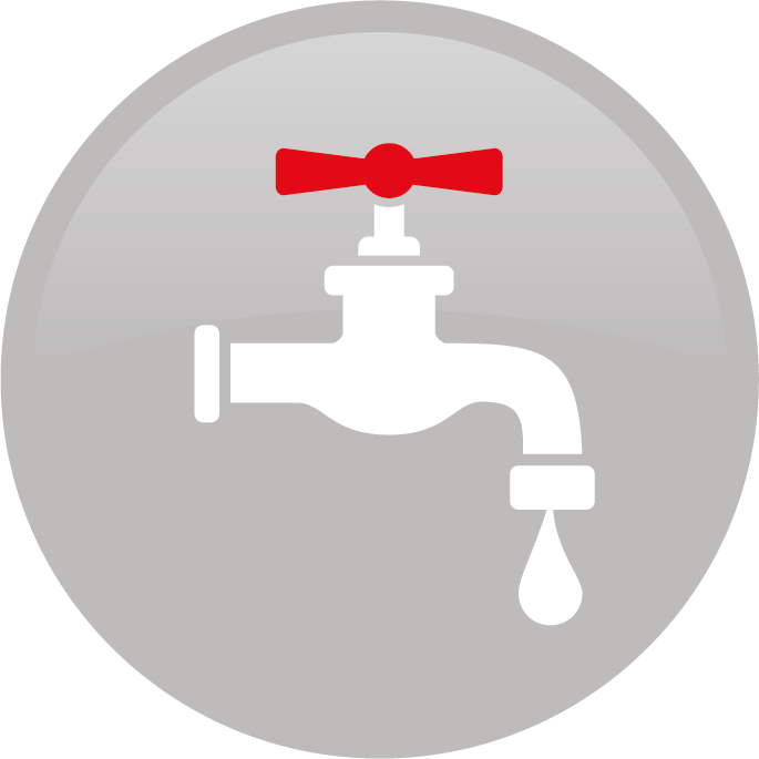Dripping tap icon representing plumbing repair services