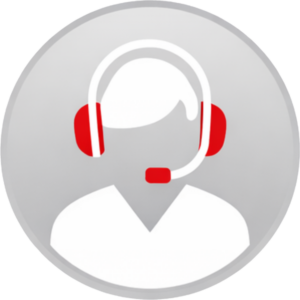 Person with headset icon representing speaking to a real team member