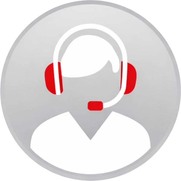 Person with headset icon representing speaking to a real team member